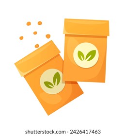 Vector illustration of seeds packet.