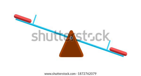 Vector Illustration Seesaw On White Background Stock Vector (Royalty ...