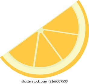 Ilustración vectorial de un segmento de naranja o mandarina