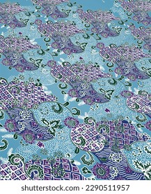 the vector illustration of the Sekar Jagad motif contains the meaning of various kinds of beauty intertwined into one