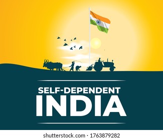 VECTOR ILLUSTRATION FOR SELF DEPENDENT INDIA