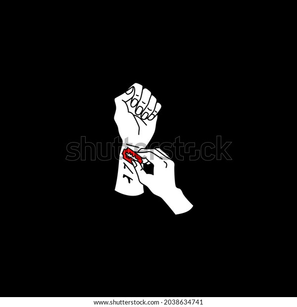 1 Bloody Wrist Tattoo Images, Stock Photos & Vectors | Shutterstock