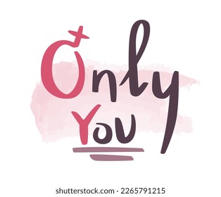 A vector illustration of self-love. Bright font.