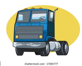 vector illustration of a semi truck