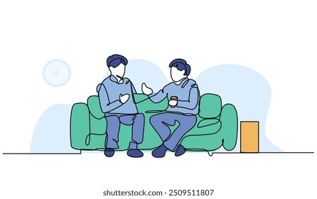 Vector illustration of seminar. Modern flat in continuous line style.