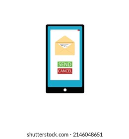 ilustración vectorial enviar plantilla de diseño de iconos de correo