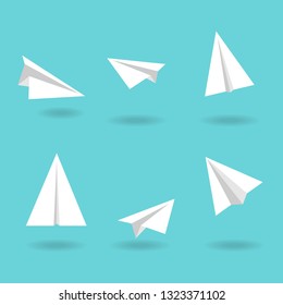 Vector illustration. Send massage icon. Isolated paper airplane icon.