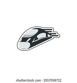vector illustration of sending a package using a super fast train vehicle or skie boat. world post day