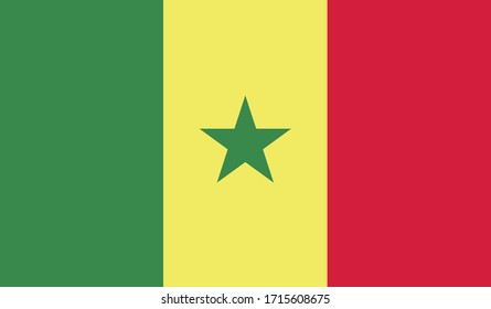 vector illustration of Senegal flag