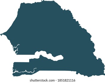 vector illustration of Senegal map