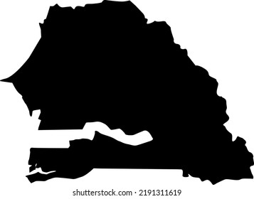 Vector Illustration of Senegal map