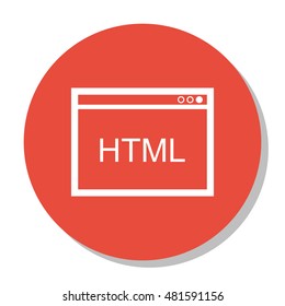 Vector Illustration Of SEO, Marketing And Advertising Icon On Html Code In Trendy Flat Style. SEO, Marketing And Advertising Isolated Icon For Web, Mobile And Infographics Design, EPS10.