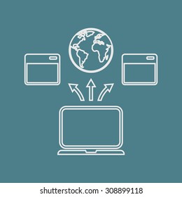 vector illustration of  seo modern icon