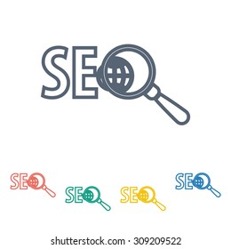 vector illustration of  seo modern icon