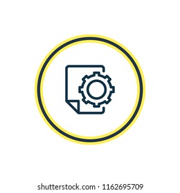 Vector illustration of SEO report icon line. Beautiful advertising element also can be used as file option icon element.