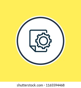 Vector illustration of SEO report icon line. Beautiful advertising element also can be used as file option icon element.