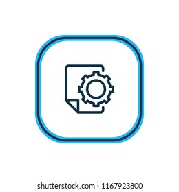 Vector illustration of SEO report icon line. Beautiful advertisement element also can be used as file option icon element.