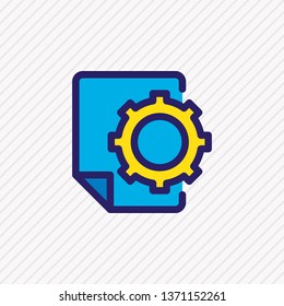 Vector illustration of SEO report icon colored line. Beautiful marketing element also can be used as file option icon element.
