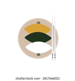 Vector illustration of Seongpyeon (one of popular cuisine for mid autumn festival in South Korea).
