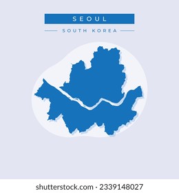 Vector illustration vector of Seoul map South Korea