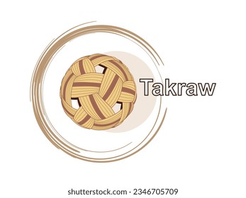 Vector illustration of sepak takraw ball. design