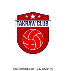 Ilustración vectorial de la pelota sepak takraw. Icono de la pelota Sepak Takraw, logotipo deportivo