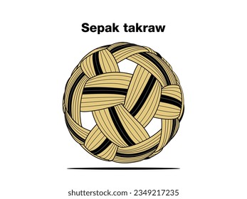 Ilustración vectorial de sepak takraw. logotipo deportivo