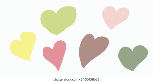 Vector Illustration, Separate. Yellow, pink, green, brown, delicate. On a white background.