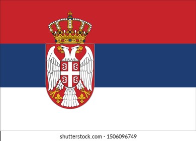 vector illustration of Serbia flag