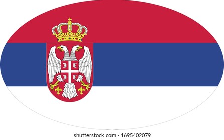 vector illustration of Serbia flag
