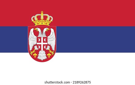 vector illustration of Serbia flag.