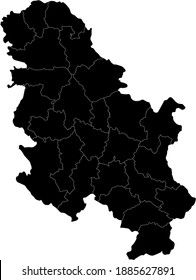 vector illustration of Serbia map