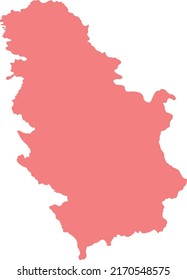 Vector Illustration of Serbia map