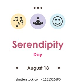 vector illustration for serendipity day in August