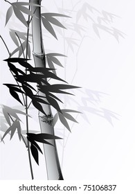 vector illustration of a serene bamboo background