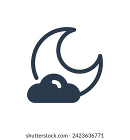 Vektorgrafik der serenen Crescent Moon Night