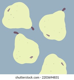 Vector illustration. A series of works Fruit Fair, Pears.