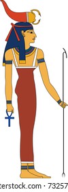 Vector illustration of Serket, ancient Egyptian goddess