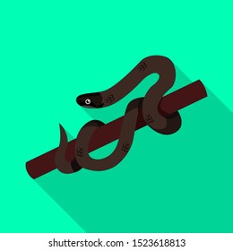 Vector illustration of serpent and venomous icon. Web element of serpent and anaconda stock symbol for web.