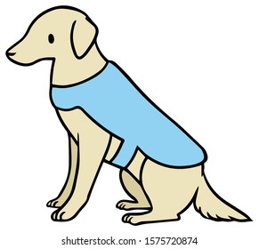 Vector illustration of a service dog