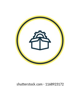 Vector illustration of service packages icon line. Beautiful advertising element also can be used as box setting icon element.