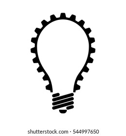 Vector Illustration of Services Idea as a bulb with gears