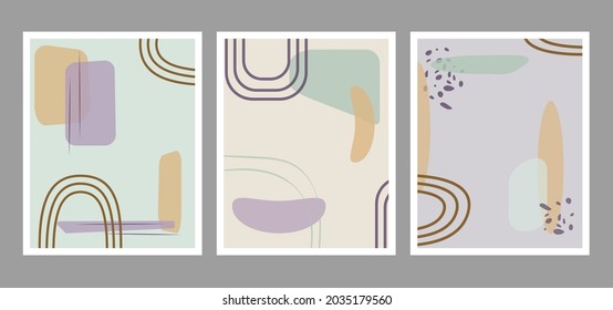 Vector illustration set of 3 banners with modern abstract design.