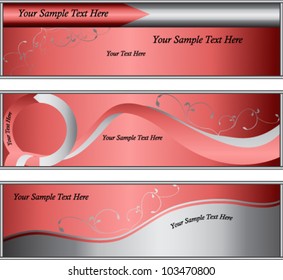 Vector illustration. Set of 3 modern gift cards