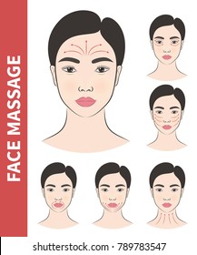 Vector Illustration Set 6 Asian Female Stock Vector (Royalty Free ...