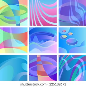 Vector Illustration Set of Abstract Colorful Modern Design Backgrounds