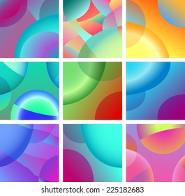 Vector Illustration Set of Abstract Colorful Modern Design Backgrounds