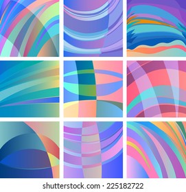 Vector Illustration Set of Abstract Colorful Modern Design Backgrounds