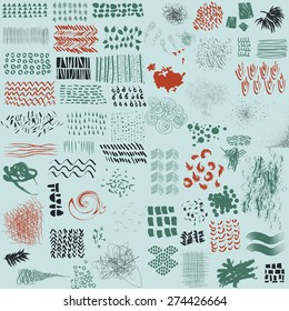 Vector illustration of a set of abstract design elements