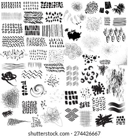Vector illustration of a set of abstract design elements